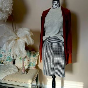 Tummy control striped skirt
